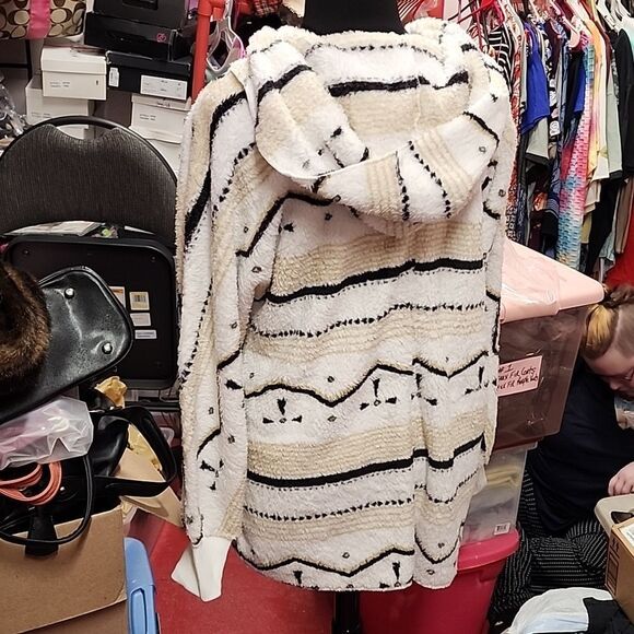 SHERPA AZTEC HOODED JACKET CREAM OS - Picture 5 of 5